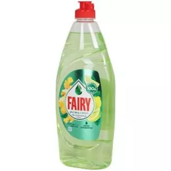 Средство для мытья посуды Fairy Pure&Clean Бергамот и Имбирь, 650 мл