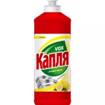 Средство для мытья посуды Капля Vox Лимон, 450 мл