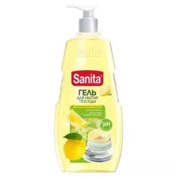 Средство для мытья посуды Sanita Сицилийский лимон и мелисса, 900 г