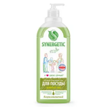 Средство для мытья посуды Synergetic Зеленый чай, 1000 мл