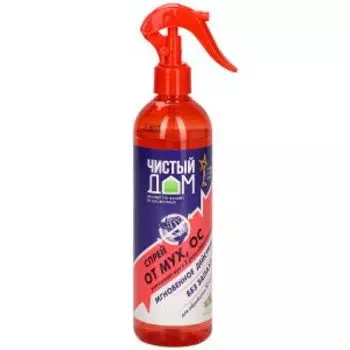 Средство от насекомых Чистый дом спрей от мух и ос, 400 мл, с экстрактом ромашки