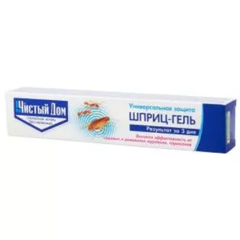 Средство защитное от садовых муравьев и тараканов ЧИСТЫЙ ДОМ гель-шприц, 20 мл
