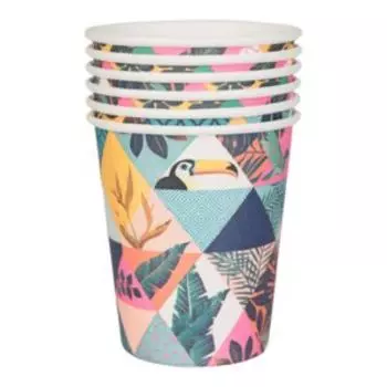 Стакан бумажный EuroHouse, 6 шт, 250 мл, с рисунком