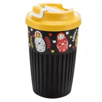 стакан д/горячих напитков Матрешки 450 мл, пластик