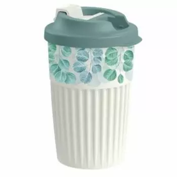 Стакан для горячих напитков Madre Terra с клапаном, светло-серый, 450 мл, пластик