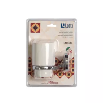 стакан для з/щеток LT13101 MILENA керамика, хром