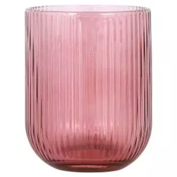 Стакан низкий Грани, 260 мл, стекло, розовый