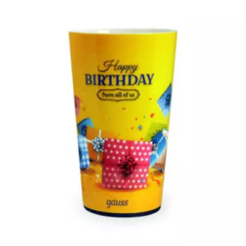 Стакан с подсветкой Gauss LCUP Birthday, LED, 3XLR44