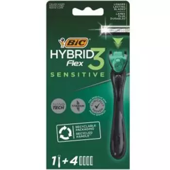 Станок бритвенный Bic Hybrid 3 Flex Sensitive, 2 кассеты