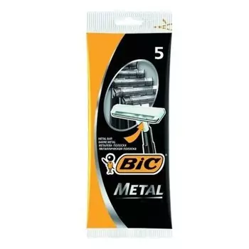 станок для бритья BIC Metal с защит.металлич. покрытием,однораз., 5шт
