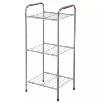 Стеллаж для ванной, 3 этажа, хром