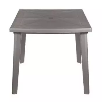 Стол квадратный, 80х80х71 см, пластик, серый