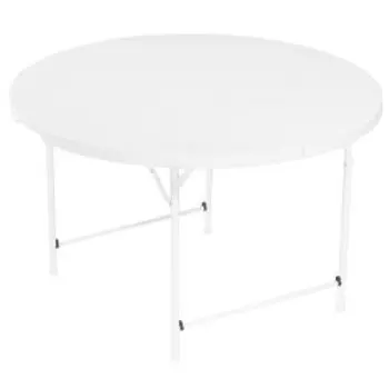 Стол складной обеденный, 122 см, круглый, белый