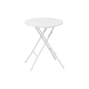 Стол складной обеденный, 60 см, круглый, белый