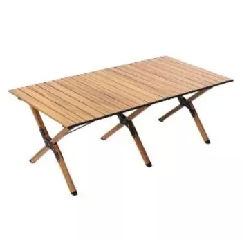 Стол складной садовый, длина столешницы 120 см, бежевый