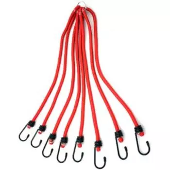 стяжки эластичные для крепления груза 8ммХ80см, 8 крюков, Auto Standart, 107401