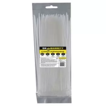 Стяжки нейлоновые Dr Barrett, 3,6х300 мм, 100 шт, белые