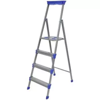 Стремянка четырехступенчатая Ника, высота рабочей площадки 0,84м, лоток для инструментов