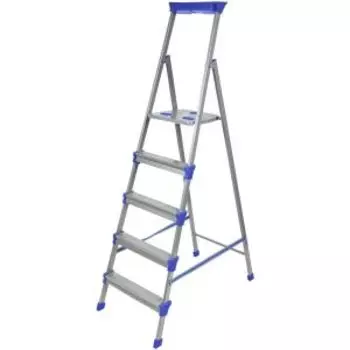 Стремянка пятиступенчатая Ника, высота рабочей площадки 1,065м, лоток для инструментов