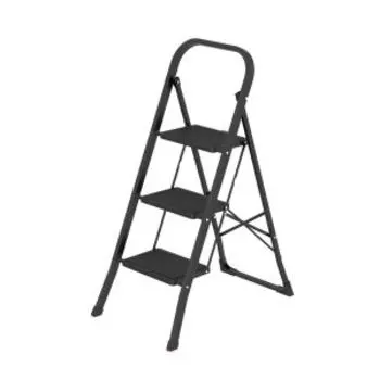 Стремянка стальная Zalger Jet Black, 3 ступени, до 150 кг, черный