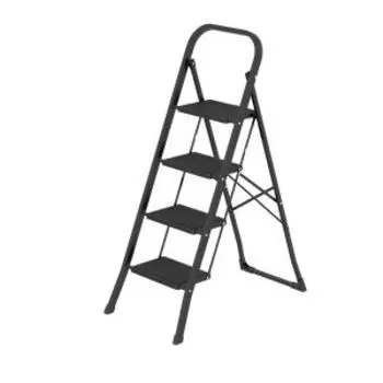 Стремянка стальная Zalger Jet Black, 4 ступени, до 150 кг, черный