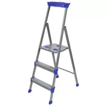 Стремянка трехступенчатая Ника, высота рабочей площадки 0,62м, лоток для инструментов