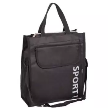 Сумка de VENTE Sport, A4+, 36x31x13 см, черная