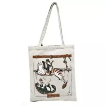 Сумка Санкт-Петербург, 35х40 см, хлопок, белая