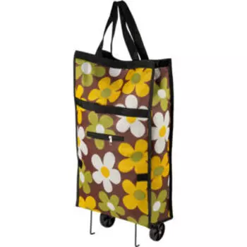 Сумка-тележка складная Ромашки, 61х32х13 см