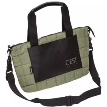 Сумка-тоут de VENTE Cest La Vie малая, 32x23x9 см, оливковый