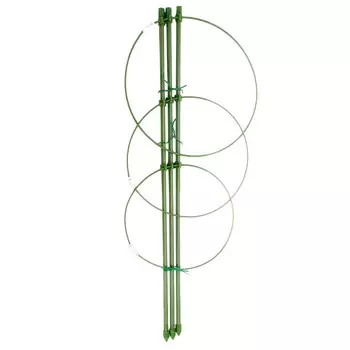 Суппорт цветочный, 45 см, с кольцами, пластик