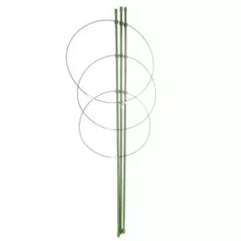 Суппорт цветочный, 60 см, с кольцами, пластик