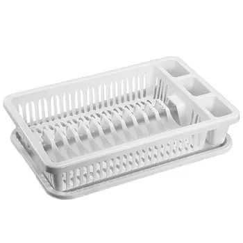 Сушилка для посуды IDEA, 42х29х8см, пластик, белая