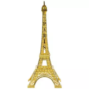 Сувенир Эйфелева башня, 18х7х7 см, металл, золото