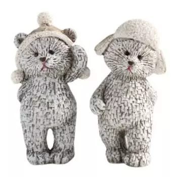 Сувенир Мишка в шапке-ушанке, 4.5х4х10.5 см, полистоун, в ассортименте