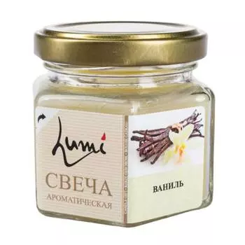 Свеча ароматическая Lumi Ваниль, 7х7х6 см, парафин/стеарин, 6 часов