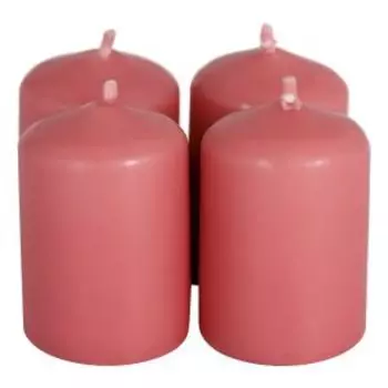 Свеча бочонок, 4 шт, 40х60 мм, ОС, пленка, джеральдин