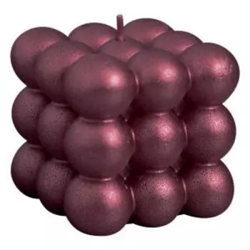 Свеча декоративная Куб-пузырьки большой, 6х6х6 см, в ассортименте