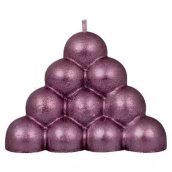 Свеча декоративная Пирамида-пузырьки, 7х7х5 см, в ассортименте