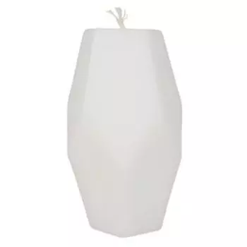 Свеча интерьерная Многогранник, 5х9 см, средний, парафин, белый