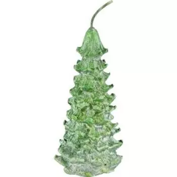 Свеча интерьерная Волшебная страна Елочка, 8х4 см, парафин, зелёный