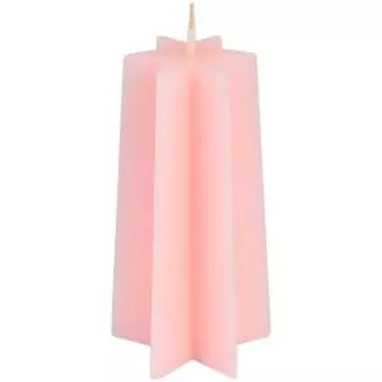 Свеча интерьерная Звезда шестиконечная, 6х12 см, розовый