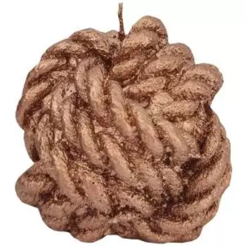 Свеча Клубок, нежно-розовая