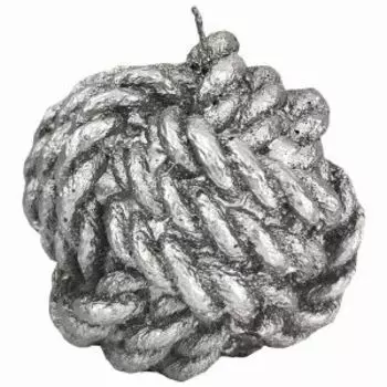 Свеча Клубок, серебряная