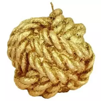 Свеча Клубок, золотая