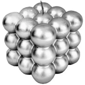 Свеча Неокуб, серебряная