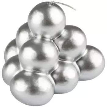 Свеча Пирамида, серебряная