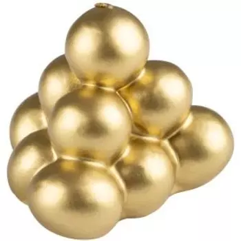 Свеча Пирамида, золотая