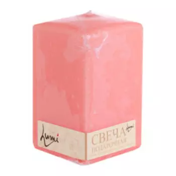 Свеча-призма, 6х10 см, лососевый