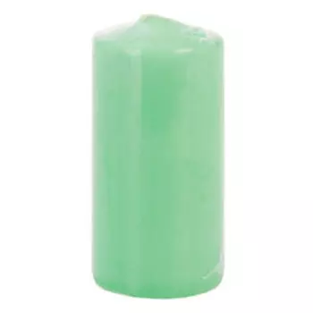 Свеча-столбик, 5х10 см, мятный